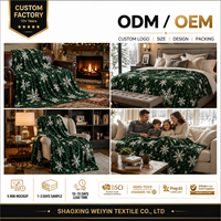 Couverture de Noël personnalisée en polaire douce, plaid en flanelle avec motif flocon de neige pour la décoration intérieure, cadeau, vente en gros