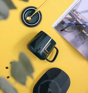 Juego de Tazas Eléctricas Portátiles de Cerámica con Temperatura Constante USB OEM, Posavasos con Termostato de 55 Grados, 350 ml, Regreso a Clases - Product Image 3