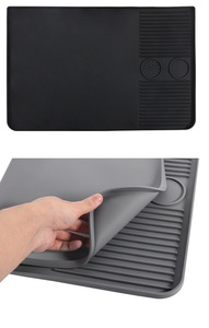 BPA Free Silicone Coffee <b>Mat</b> Non-Slip Raised Edges Countertop <b>Mat</b> for Cafe <b>Bar</b> Cabinet Kitchen Accessories - Product Image 3