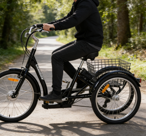 Tricycle électrique pour adultes avec <span class=keywords><strong>moteur</strong></span> <span class=keywords><strong>central</strong></span>, batterie au lithium et commande électronique intelligente - Product Image 6