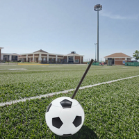 Bouteille d'eau réutilisable en plastique PP en forme de ballon de football, 15 oz, avec couvercle et paille, sûre, anti-corrosion, qualité alimentaire, unisexe, idéale pour les fêtes