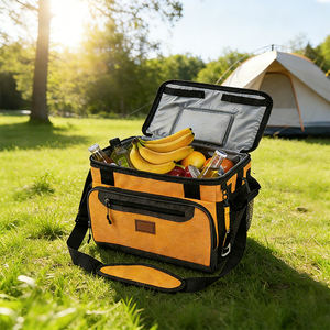 حقيبة تبريد قابلة للطي معزولة مع شعار مخصص، سعة 30 علبة، تصميم مانع للتسرب، تخزين محمول للتخييم والسفر - Product Image 1