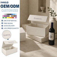 Boîte cadeau magnétique personnalisée avec motif papillon en relief, emballage rigide de luxe pour cosmétiques et mariages