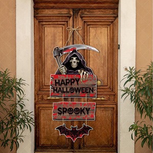 DAMAI 2025 Halloween Door Hanging Decoration Pumpkin Bat Ghost Festival Party Arrangement Paper Material Home Decoration - Product Image 3