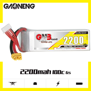 แบตเตอรี่ลิเธียมโพลิเมอร์ GaoNeng GNB 6S XT60 2200mAh 100C พร้อมปลั๊ก XT60 สำหรับโดรนบังคับวิทยุ  ประสิทธิภาพการปล่อยประจุสูง - Product Image 2