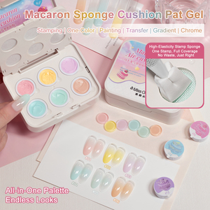 Missgooey Macaron 6Grid, Esponja para Gel, Gel de Uñas de Alta Pigmentación para Degradado Ombre, Gel de Uñas de Larga Duración - Product Image 2