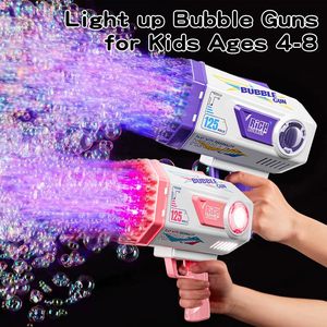 Pistolet à bulles EPT 125 trous rose lumineux pour enfants, machine à bulles pour mariages, Pâques, fêtes en plein air, cadeaux - Product Image 4