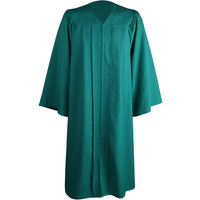 Robe et chapeau mat à manches longues pour l'obtention du diplôme universitaire et universitaire avec pompon