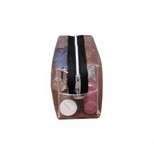Pvc transparente con brillo bolso transparente de la bolsa de cremallera de bolsa de cosméticos de pvc - Product Image 4