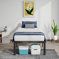 Meubles en métal 14 Pouces En Métal Plate-Forme Lit Cadre Pocket Printemps Matelas dans une Boîte