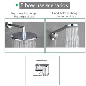 90 Degree Shower Head Adapter Solid Brass 135 Degree Shower Elbow Adapter G1/2" Shower Head Extension Arm Connector for Bathroom - Product Image 5