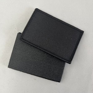 <span class=keywords><strong>3</strong></span>*2 인치 사각 승화 로고 패치 블랙 블랭크 화이트 블랭크 패치 의류 및 모자 용 블랙 테두리 및 후크 앤 루프 - Product Image 2
