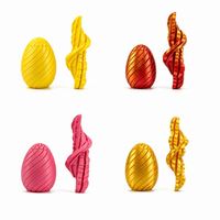 Eco-Friendly PLA Hinged 3D Printed Fidget Egg Height Multi-Color Options for Corporate Gift Idea OEM/ODM Available