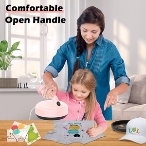 Portable 5 Ceramic Heat Press Machine for T-<b>Shirts</b> DIY Fast Heating 4 Temp Modes Manual Portable Heat Press - Product Image 2