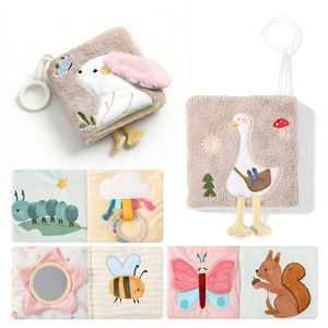 PQT2412 <span class=keywords><strong>Livre</strong></span> en tissu interactif personnalisé certifié CE, doux et rembourré, pour l'apprentissage précoce des enfants, <span class=keywords><strong>livre</strong></span> de dentition avec fonctions tactile et sensorielle pour bébé - Product Image 2
