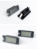 Éclairage de plaque d'immatriculation LED pour voitures européennes 12-30V 2.8W Blanc froid, remplacement de la lampe de plaque pour véhicules Volkswagen Audi Skoda SEAT