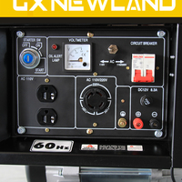 Groupe électrogène diesel à cadre ouvert Newland 7KVA 7000 Watts, double tension 110v/220v, fréquence 50Hz, tension nominale 12v