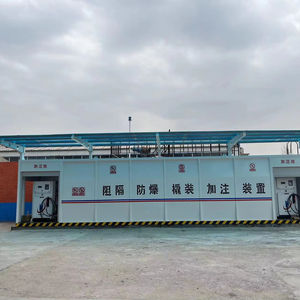 ถังปั๊มน้ำมันดีเซลและเบนซินแบบติดตั้งบนแท่น ขนาด 2000 ลิตร พร้อมระบบปั๊มแรงดัน  สามารถปรับแต่งการตกแต่งได้ สำหรับสถานีบริการน้ำมัน - Product Image 1