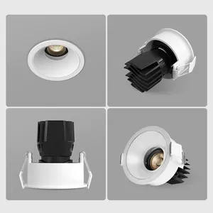 XRZLux ETL LED COB תאורה למטה 10W אלומיניום משובץ זרקור תקרת LED עגול LED שקוע תאורה למטה לתאורת בית ומלון