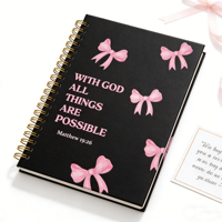Carnet de notes spirale personnalisé A5 à couverture rigide pour la gratitude chrétienne, cadeaux d'église pour femmes et carnet de réflexion quotidienne