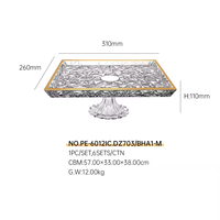 Modern rechthoekig glazen dinerbord voor restaurant- en hotelgebruik, aanpasbaar, duurzaam, voedselveilig, geschikt voor fruit en gerechten voor de keuken.