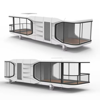 Capsule d'hébergement modulaire préfabriquée en acier moderne avec structure en EPS, design conteneur pour usage hôtelier extérieur, finition complète