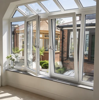 Ventanas y Puertas Corredizas Antirrobo e Impermeables para Casa, Vidrio Templado Horizontal, Ventanas Corredizas de Aluminio Resistentes a Huracanes