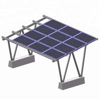 Panneaux solaires en acier durable et durable à énergie verte structures port de voiture de stationnement solaire