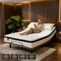Cadre de lit électrique réglable pour hôtel, sommier en acier, télécommande sans fil, moteur silencieux, capacité 300 kg, tête 60 cm, pieds 30 degrés, CE/ISO