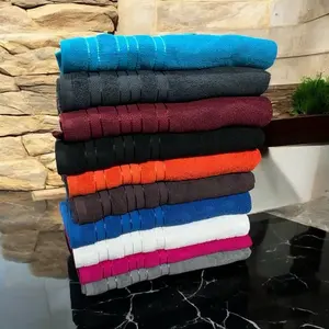 Juego de 8 Toallas de Baño Completas 100% Algodón con Borde - Product Image 6