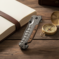 Couteau pliant en acier inoxydable 3Cr13Mov avec manche en bois, finition haute brillance, style vintage, pour droitier, extra tranchant, EDC multifonctionnel