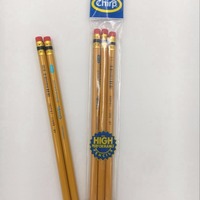 Crayon en bois jaune HB de haute qualité avec gomme pour écolier