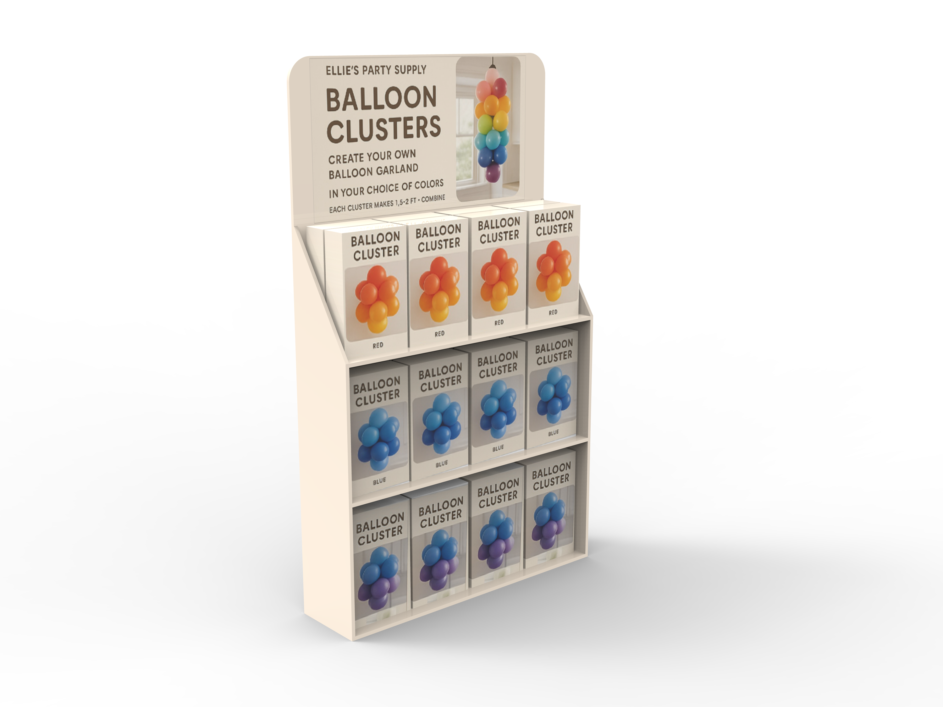 Apache Custom Acrylic Ballon Counter Display Stand for Party Supplies for Festival Celebration — view 6