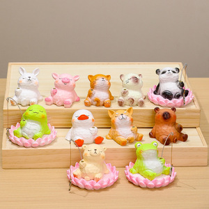 Figurine de grenouille en résine avec rétroéclairage, décoration de bureau créative, cadeau pour fournitures de bureau - Product Image 2