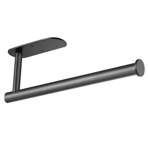 Support de rangement auto-adhésif en métal sous l'armoire, pour rouleaux de papier toilette et essuie-tout longs, idéal pour la cuisine - Product Image 1