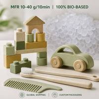 Granulés de PLA vierges certifiés EN13432, résine biodégradable pour jouets et produits ménagers, prix d'usine