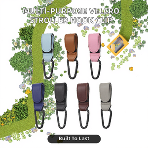 Gancho para Cochecito de Bebé de Cuero PU, Clip Duradero para Bolsas, Multiusos, para Botellas, Ropa, Colgador de Macetas, para Todas las Estaciones, Hecho en China, para el Hogar y Exteriores - Product Image 2