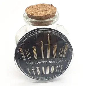 Aiguilles à coudre main avec œil doré, assorties, en acier inoxydable, vente en gros, 50 pièces, 30 rabais - Product Image 1