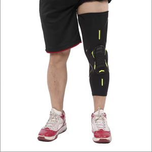 Sport Elastic <b>Compression</b> Full Long Leg EVA Silicone Pad Running Volleyball <b>Knee</b> Sleeve <b>Support</b> Custom Logo - Product Image 1