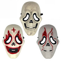 Masque de tête de mort sanglante pour Halloween, masque de squelette d'horreur, masque pour adulte, cosplay, maison hantée, fête costumée, accessoires de déguisement