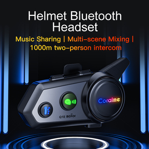 Intercom de <span class=keywords><strong>moto</strong></span> sans fil Q18 pour 2 motards, 500 m, étanche IPX6, en ABS, avec garantie d'un an - Product Image 4