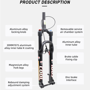Không khí treo ngã ba hợp kim magiê MTB ngã ba 27.5 xe đạp leo núi 29 inch MTB ngã ba - Product Image 6