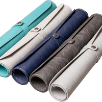 Tapis de Mahjong en Cuir avec Bords Cousus, Tapis de Jeu de Société de Voyage, Résistant aux Taches, Noir, Marron, Vert, Rouge, Bleu, Cuir PU, Oh My Mahjong