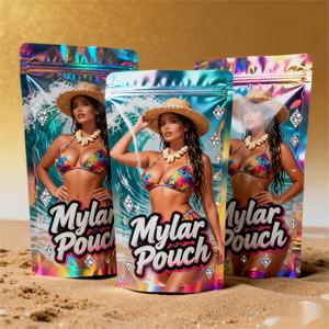 Bolsa de Almacenamiento de Alimentos Reutilizable con Cierre Hermético, Diseño de Calavera, Póker y Serpiente, Impresa a Medida en Fábrica - Product Image 2