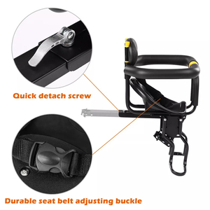 Ghế ngồi trẻ em an toàn cho xe đạp, ghế ngồi trước xe đạp cho bé, yên xe trẻ em có bàn đạp, tựa lưng cho xe đạp địa hình, xe đạp đường trường - Product Image 5