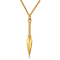 Collier pendentif MECYLIFE Kunai, pendentif anime, pendentif pointe de flèche en acier inoxydable, colliers pour hommes