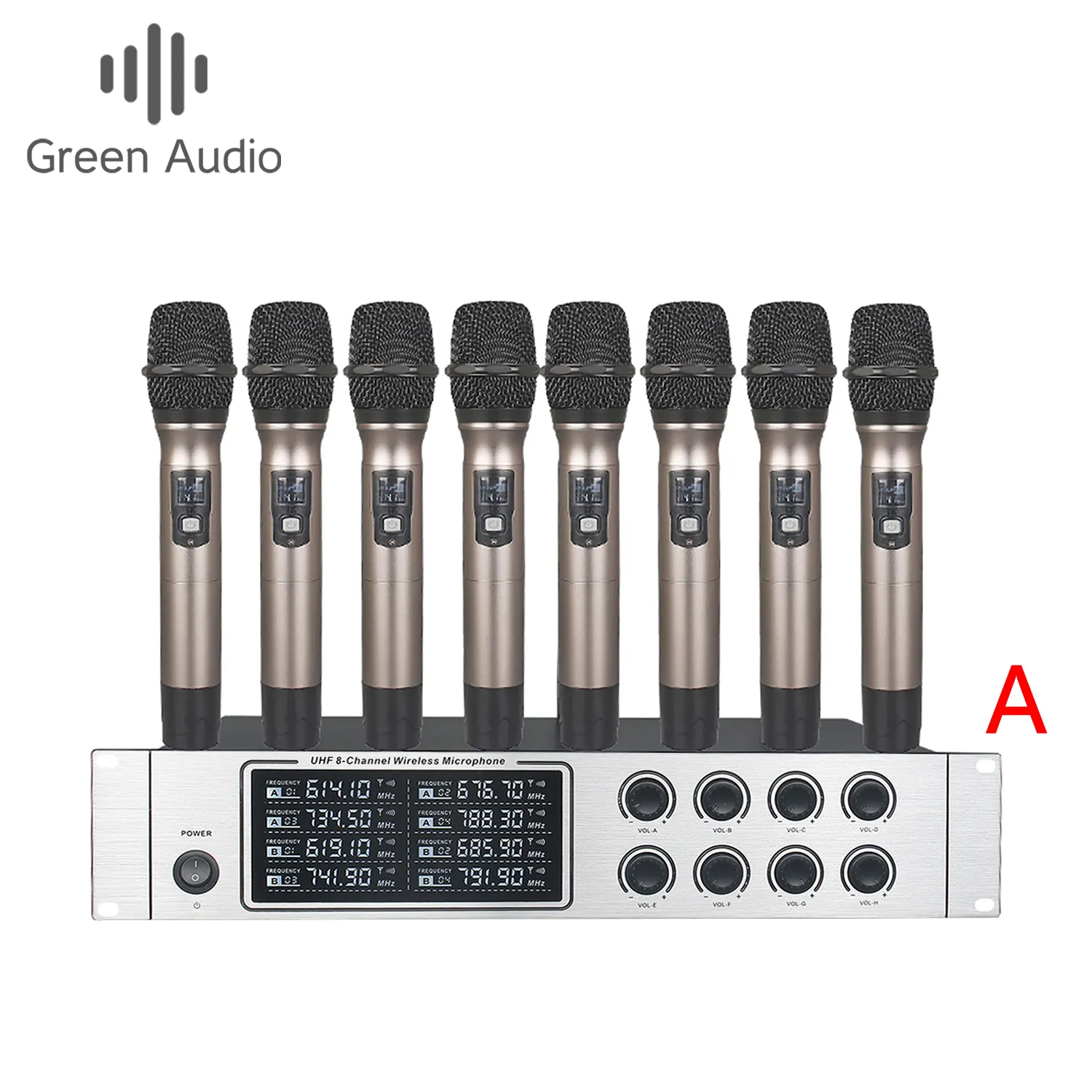 GAW-U8804プロフェッショナルUHF 1〜8ワイヤレスマイクデジタル会議システムKTV歌唱ステージサウンドシステム機器