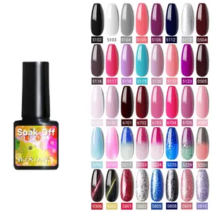 Vernis À ongles Gel UV Gel 100 Couleurs En Gros Soak Off Gel Vernis À Ongles 8ml bouteille en plastique