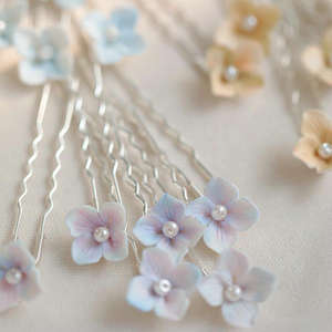 Horquilla nupcial de flores esmaltadas de colores simples de estilo Ins, pinzas para el pelo de perlas hermosas románticas, accesorios para el <span class=keywords><strong>cabello</strong></span> de boda - Product Image 2