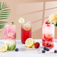 Boîtes en plastique PET transparentes de haute qualité avec logo personnalisé pour les boissons comme les sodas, les jus, le thé